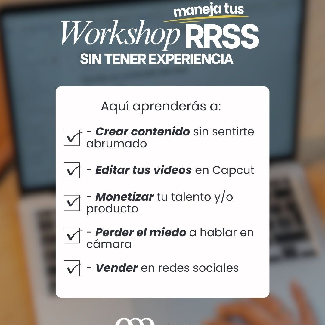 Workshop Maneja tus RRSS sin tener experiencia